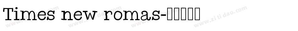 Times new romas字体转换